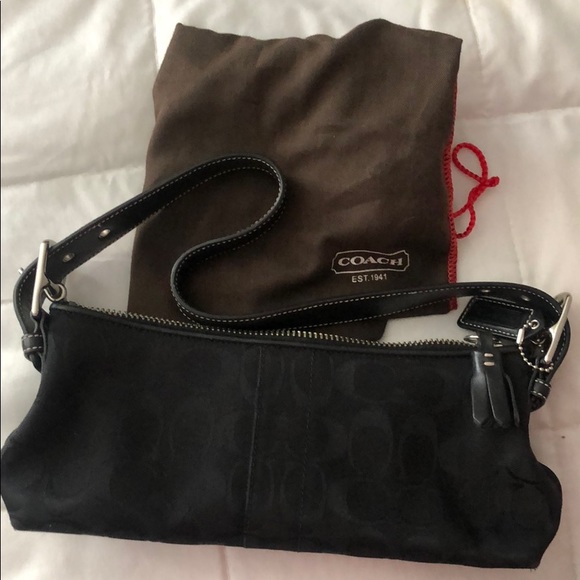 Black Coach Small Shoulder Purse - Picture 1 of 2
